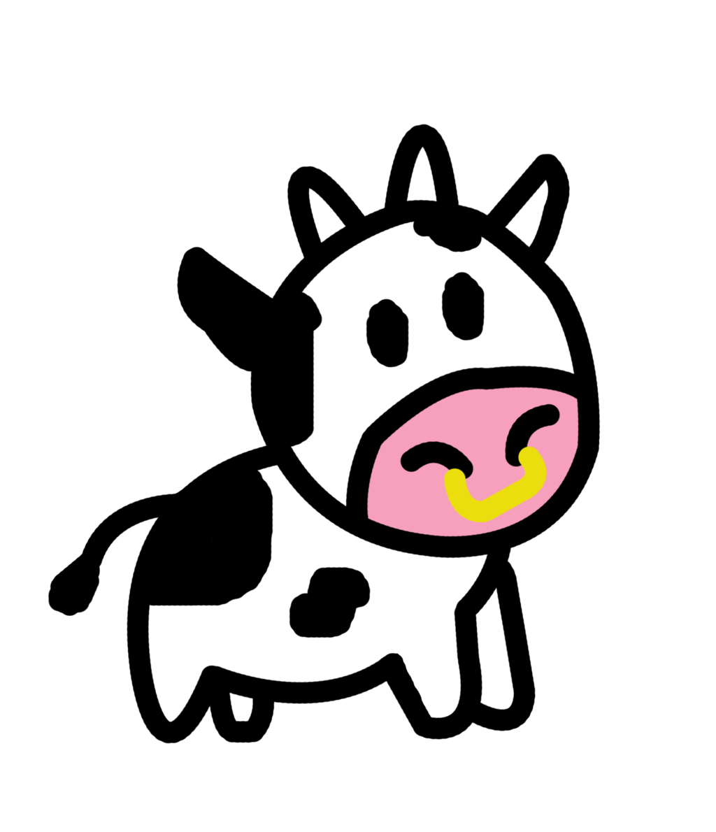 Cow clipart easy pencil and in color cow png