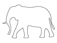 elephant outline template