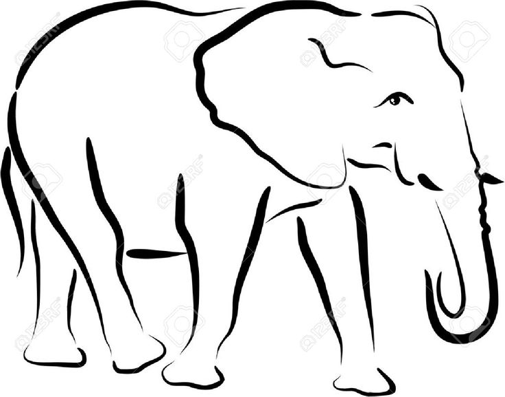 The elephant outline ideas on easy elephant jpg 2
