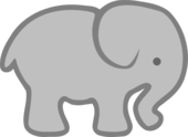 Gray elephant outline clip art at vector clip art png – Clipartix