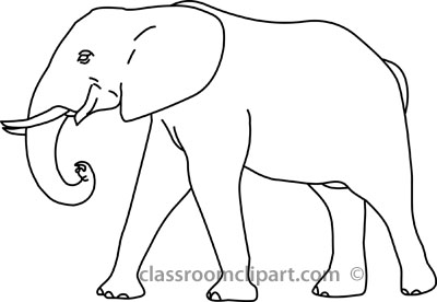 Elephant clipart elephant outline pencil and in color jpg