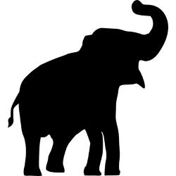 elephant outline Elephant silhouette trunk up clipart pinteres jpg