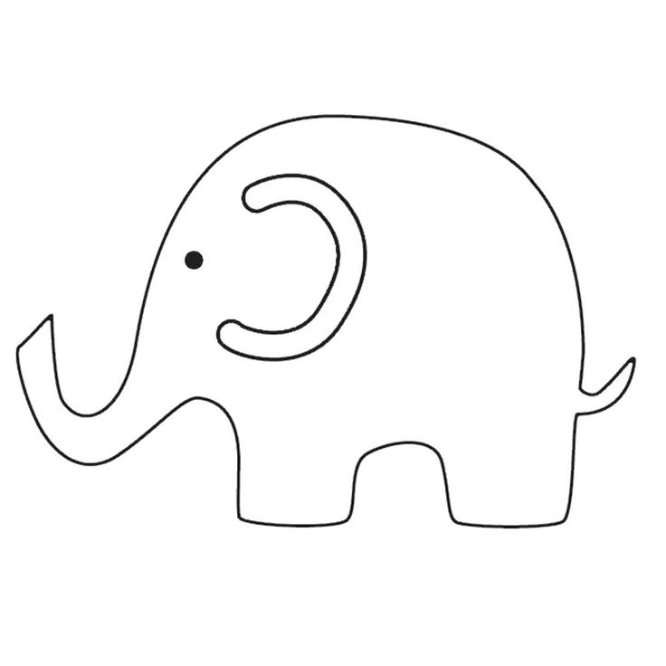 elephant outline Blank elephant template bear ideas on jpg