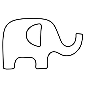 Baby elephant outline free download jpg 2