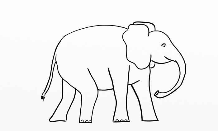 elephant outline Elephant template animal templates free  jpg