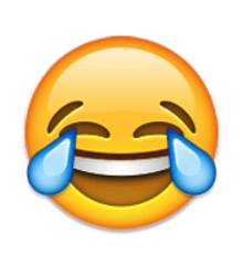 Laughing emoji transparent stick png