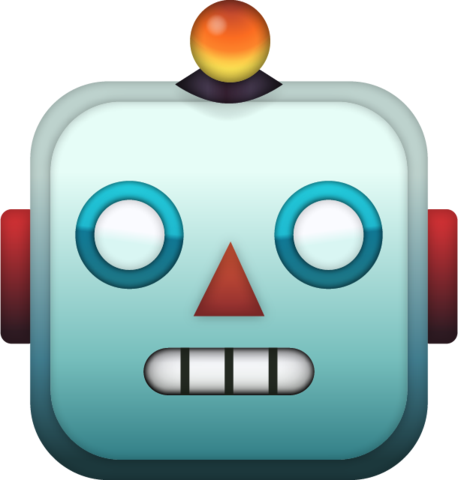 Robot emoji transparent background free clip art 1 png
