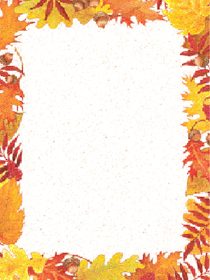 Fall border paper with clipart gif