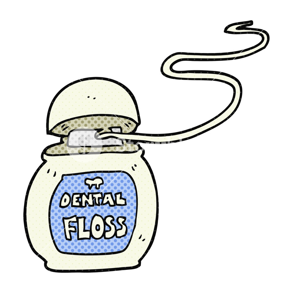Freehand drawn cartoon dental floss free stock image jpg