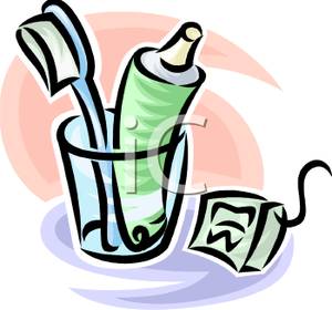 floss A toothbrush and tube of toothpaste free clipart picture jpg