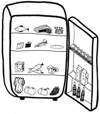 Milk from fridge clipart black and white collection gif