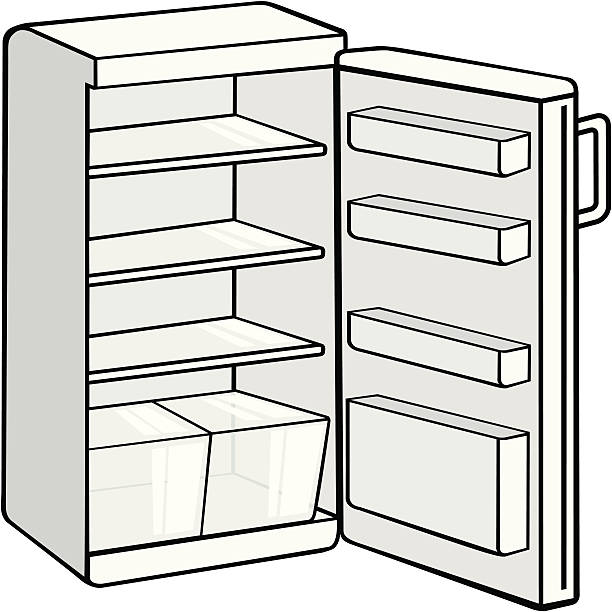 fridge Refrigerator clipart black and white collection jpg