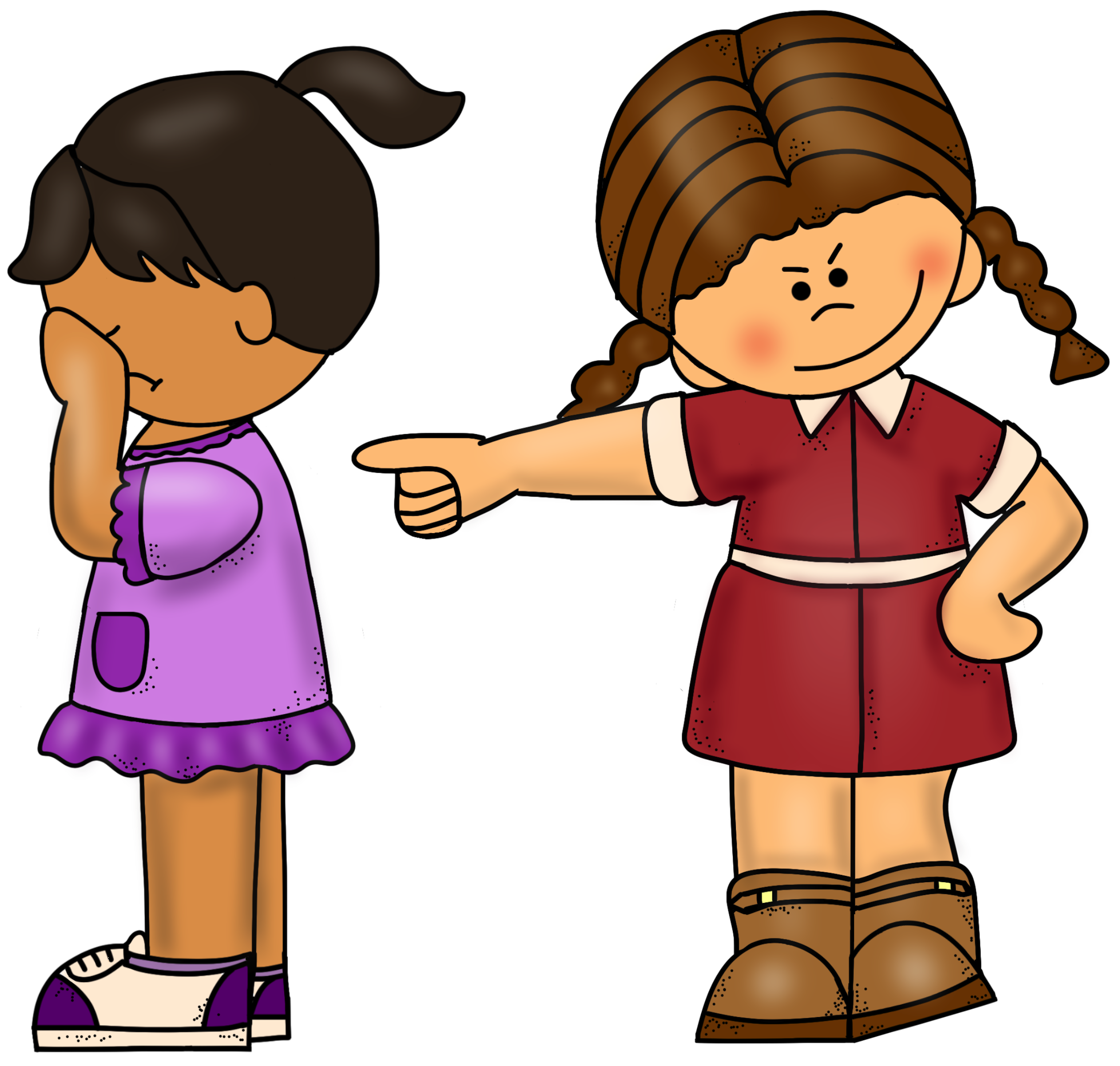 A clipart of a girl standing up for bully cliparts suggest jpg