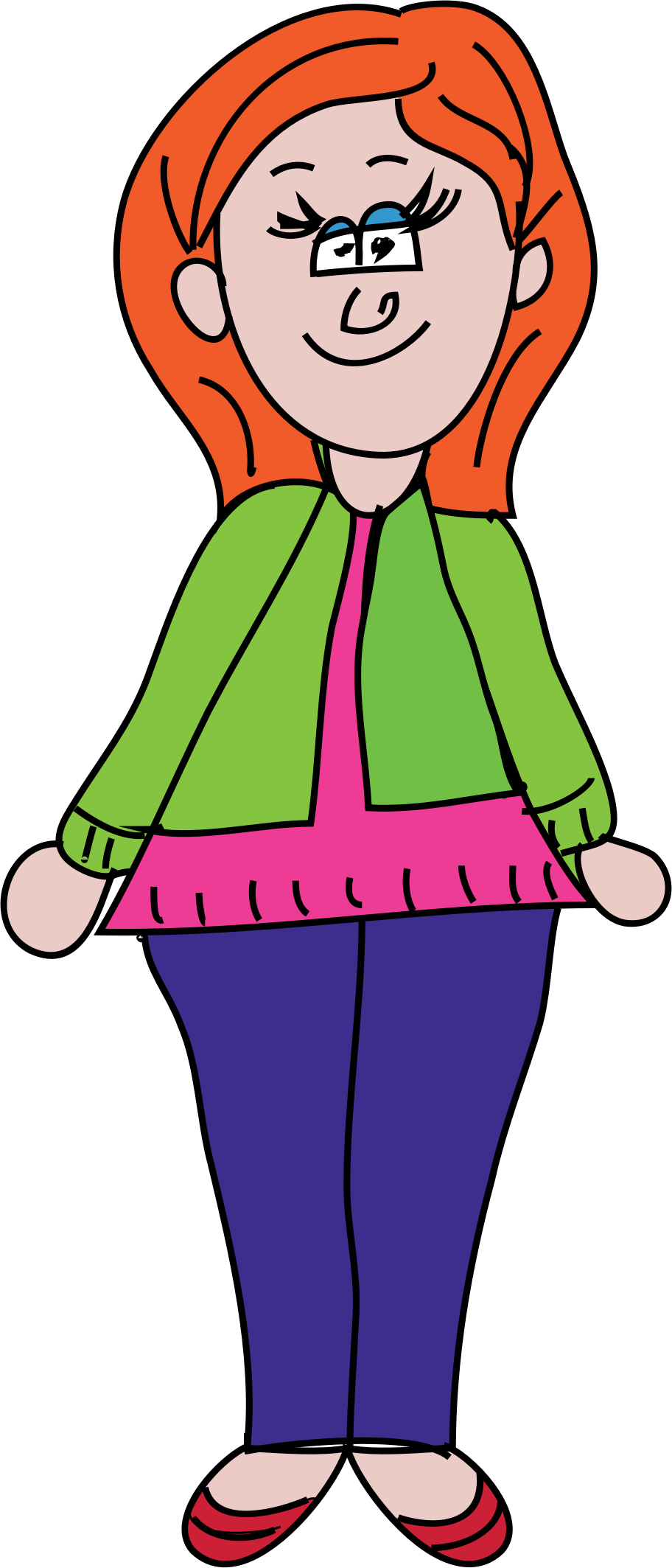 girl standing Clipart woman png