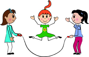 girls playing Girls cartoon clipart image children playing jump rope jpg