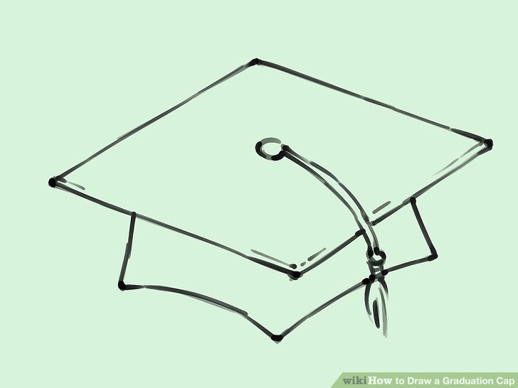 graduation drawings How to draw a graduation cap 5 st with pictures wikihow jpg