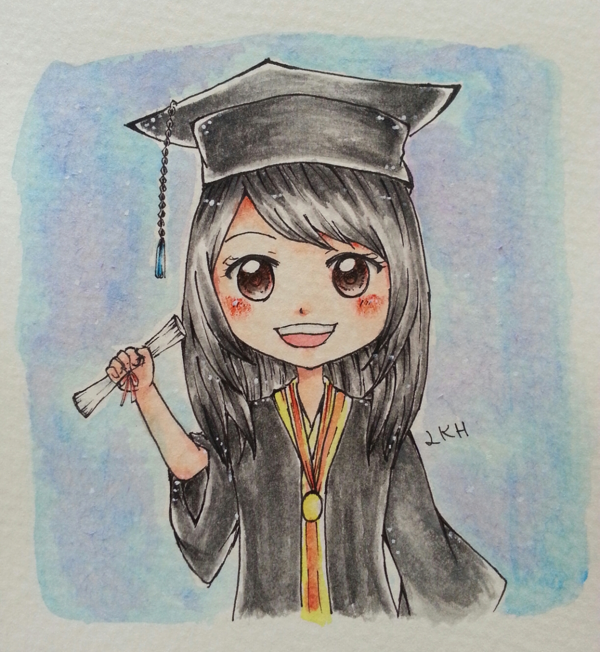 graduation drawings Kurokazuki'profile page paigeeworld jpg