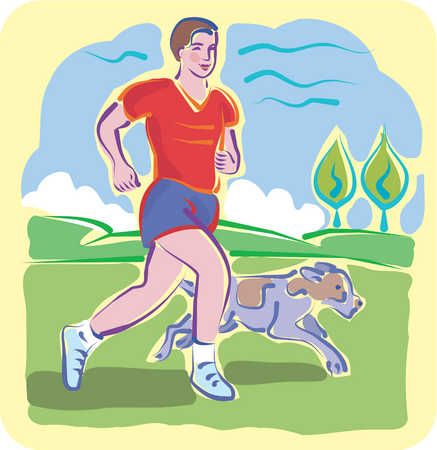 Fancy healthy people cartoon stock illustration a young man and jpg
