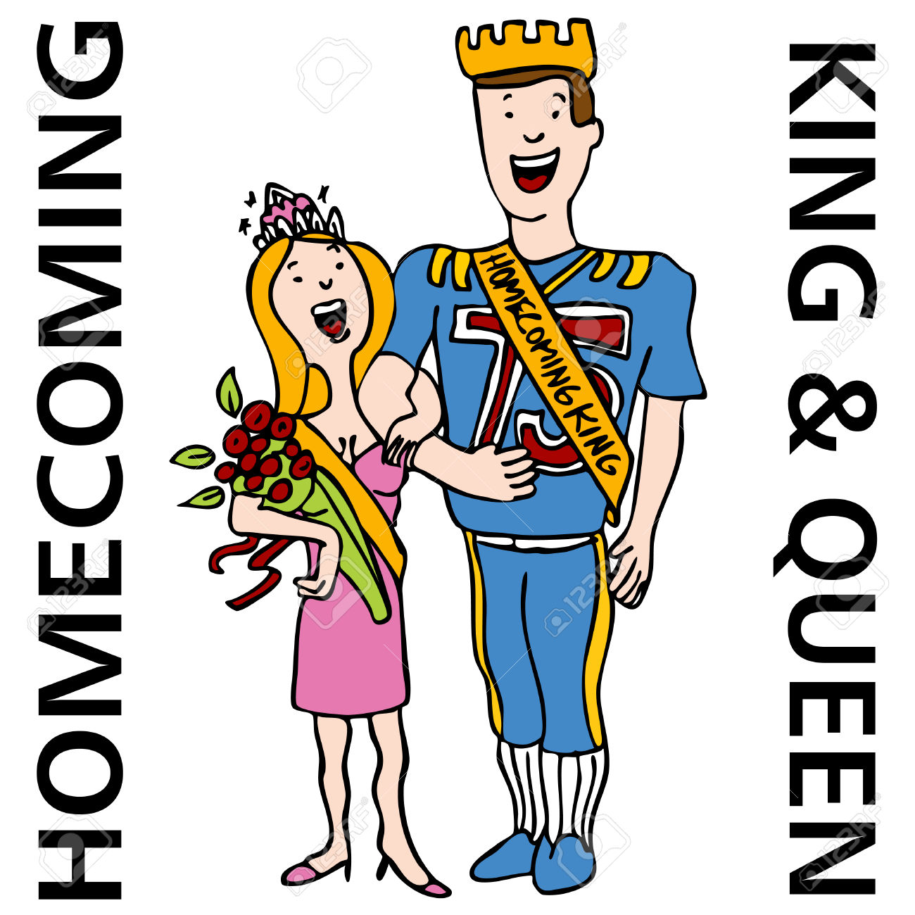 Homecoming king and queen clipart free download jpg