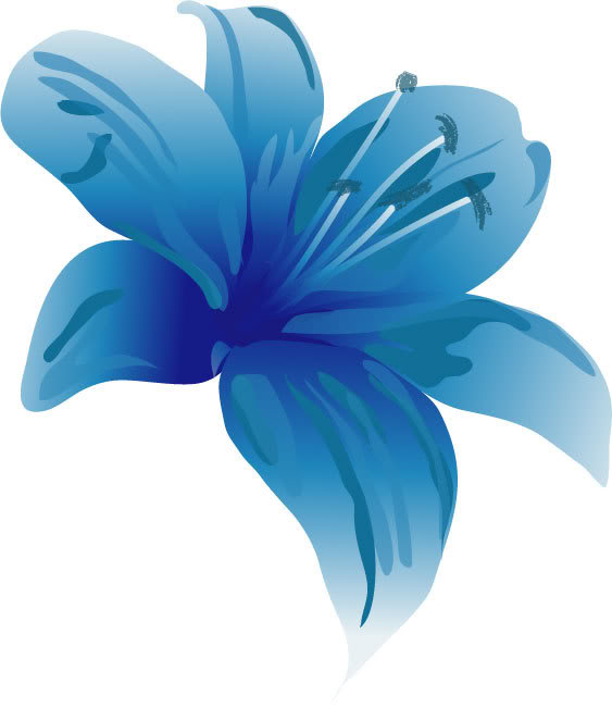 Blue lily clipart jpg
