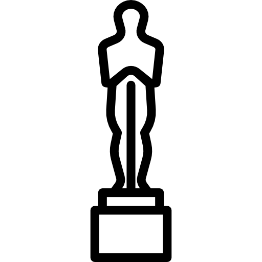 Oscar statue outline free clipart png