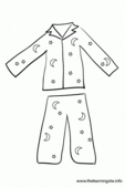 Pajama clip art black and white ourclipart gif – Clipartix