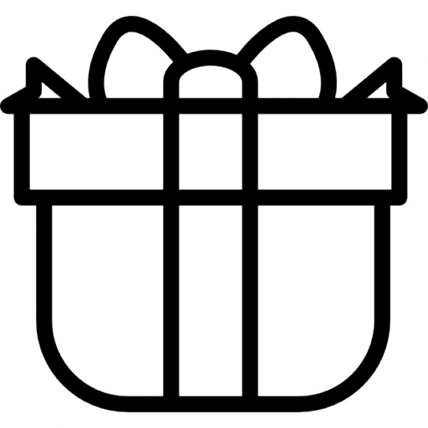 present outline T wrapped with ribbon outline icons free download jpg