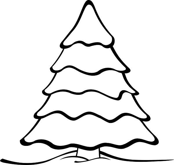 present outline Basic christmas tree outline drawing clip art pictures images jpg