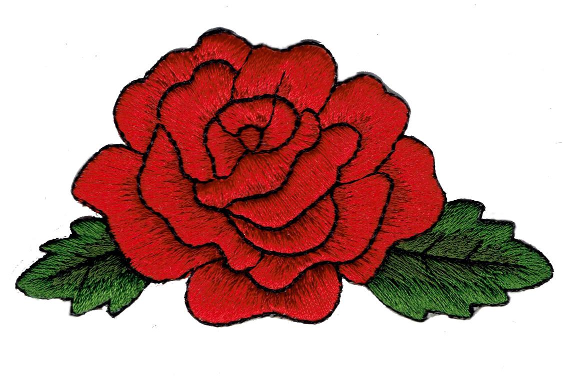 rose cartoon 8 beautiful embroidery red rose flower iron on jpg