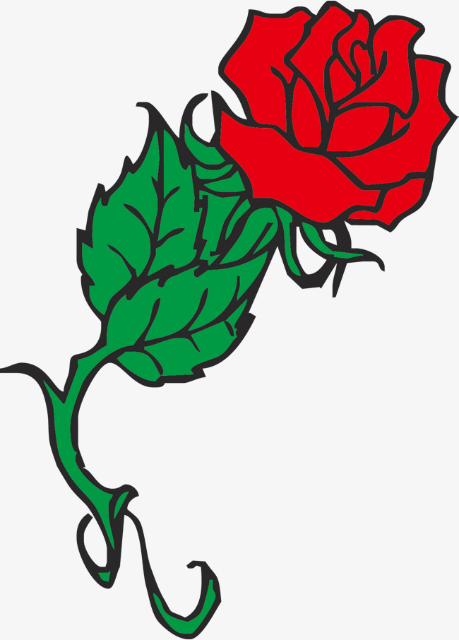 rose cartoon Red vector rose simple rose vector cartoon and jpg