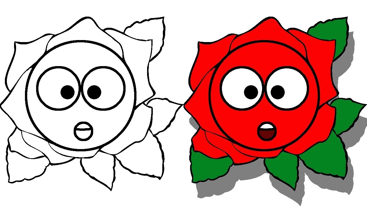 How to draw a rose cartoon youtube jpg