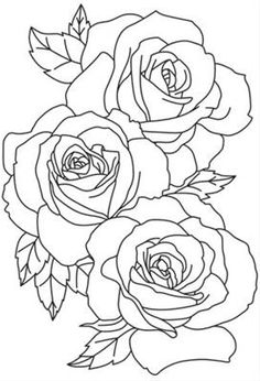 Flower outline tattoos rose outline tattoo stencil line art jpg 2 -  Clipartix
