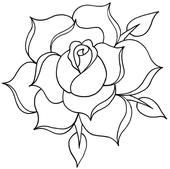 Simple rose outline tattoo drawing roses jpg – Clipartix