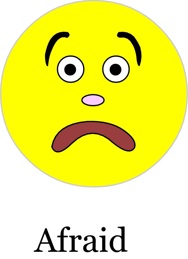 frightened face clipart