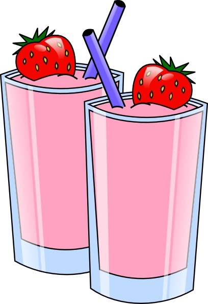 Strawberry smoothie drink beverage cups clip art free vector in jpg