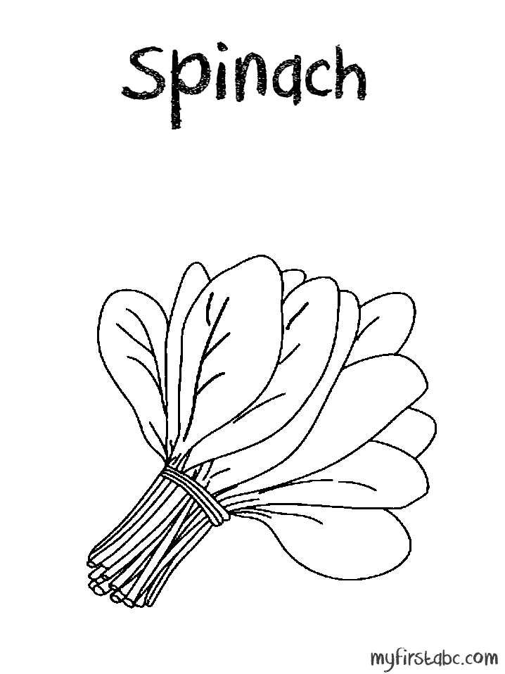 Spinach coloring page it'fresh day png