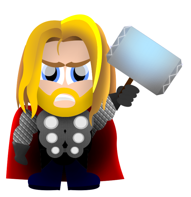 Thor clipart cartoon pencil and in color thor png