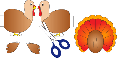 Turkey feather how to make stuffed paper turkeys 3d crafts aunt gif