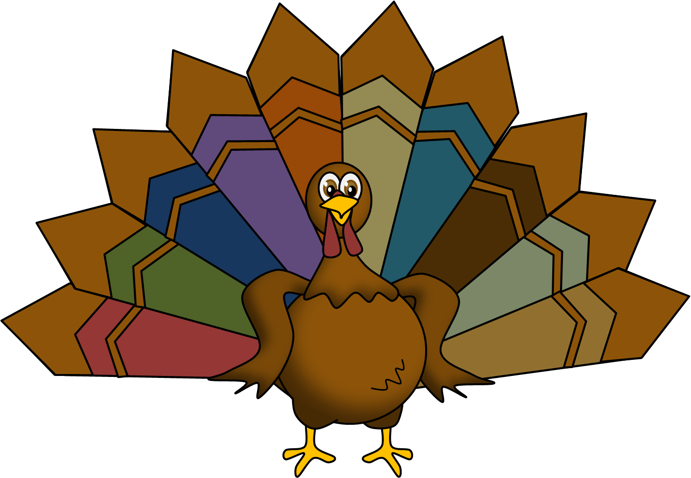 Turkey clipart turkey feather pencil and in color png