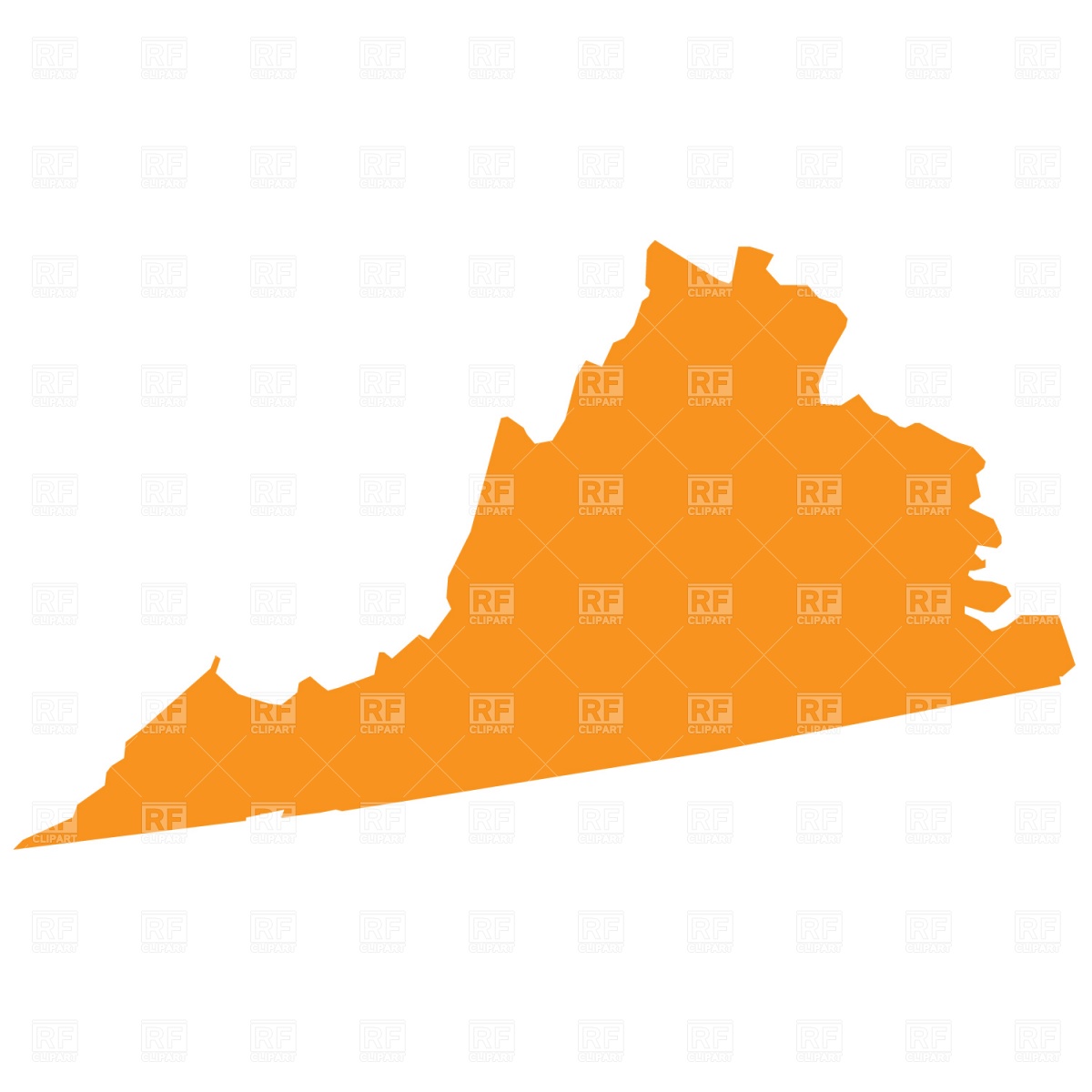 Virginia state map free vector clip art image 0 jpg