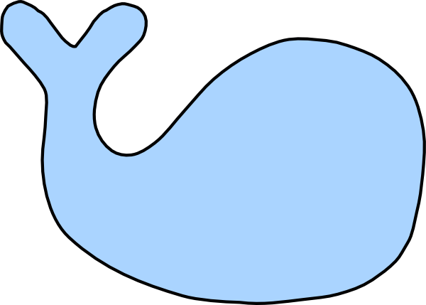 Blue whale outline clip art at vector clip art png