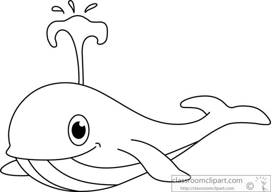 whale outline Animals clipart whale with water spout black white outline jpg