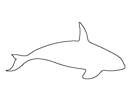 whale outline Printable killer whale template gif