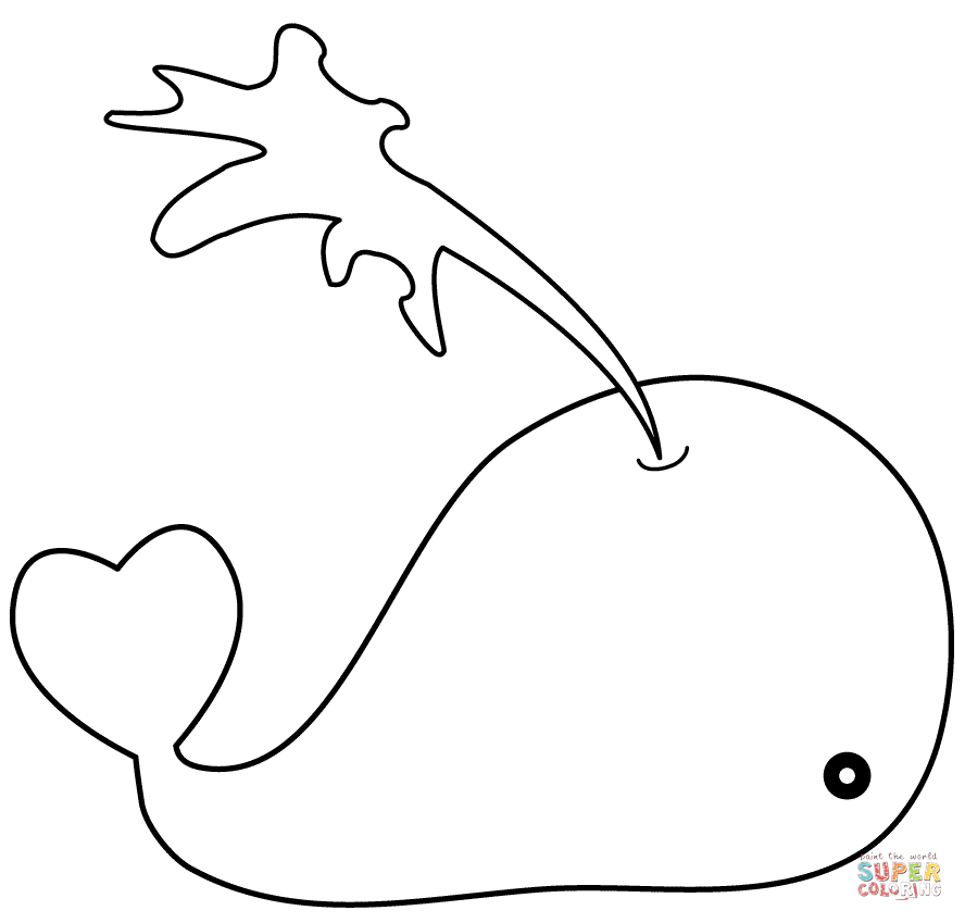 whale outline Cartoon whale coloring pages free coloring pages png