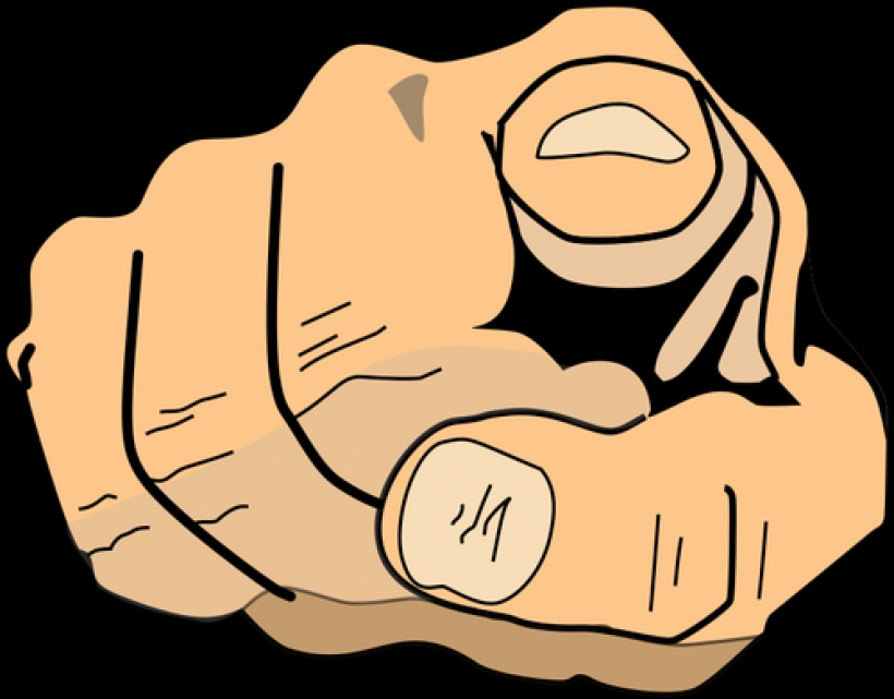 Clipart finger pointing at you png
