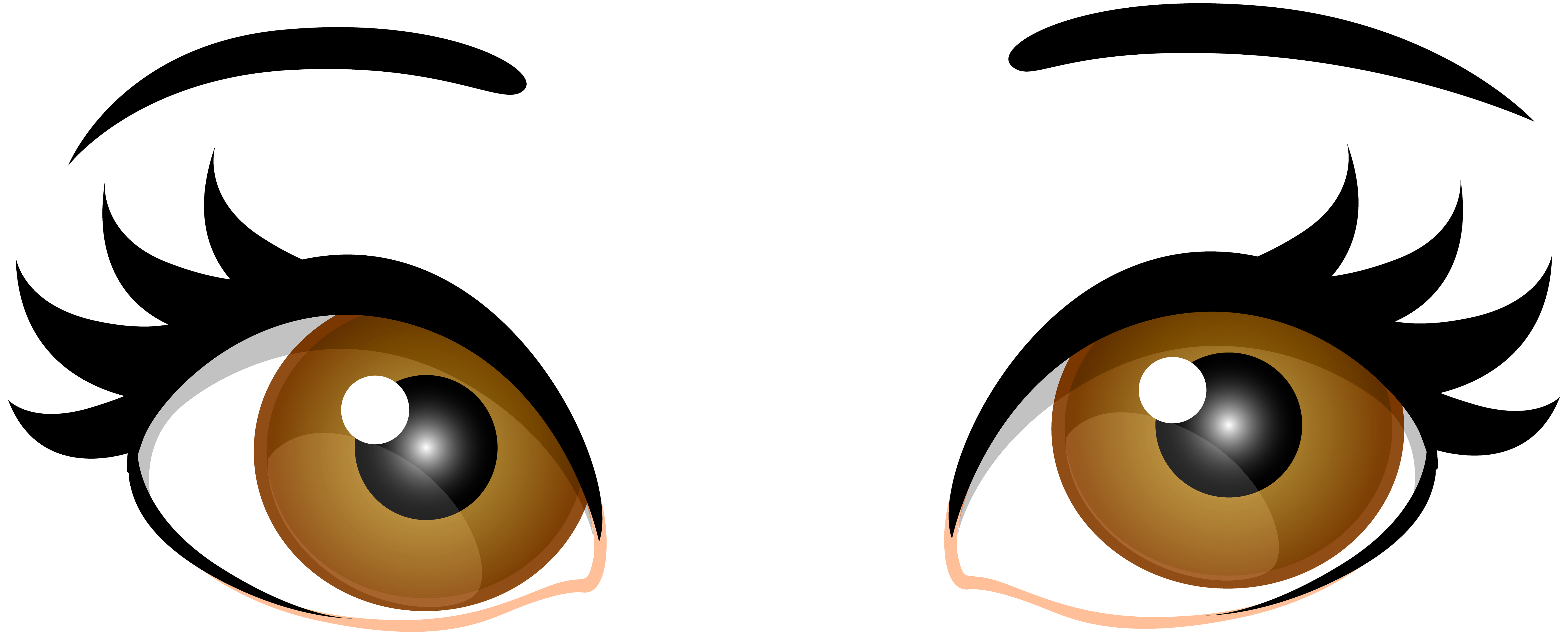 Brown female eyes clip art web clipart png