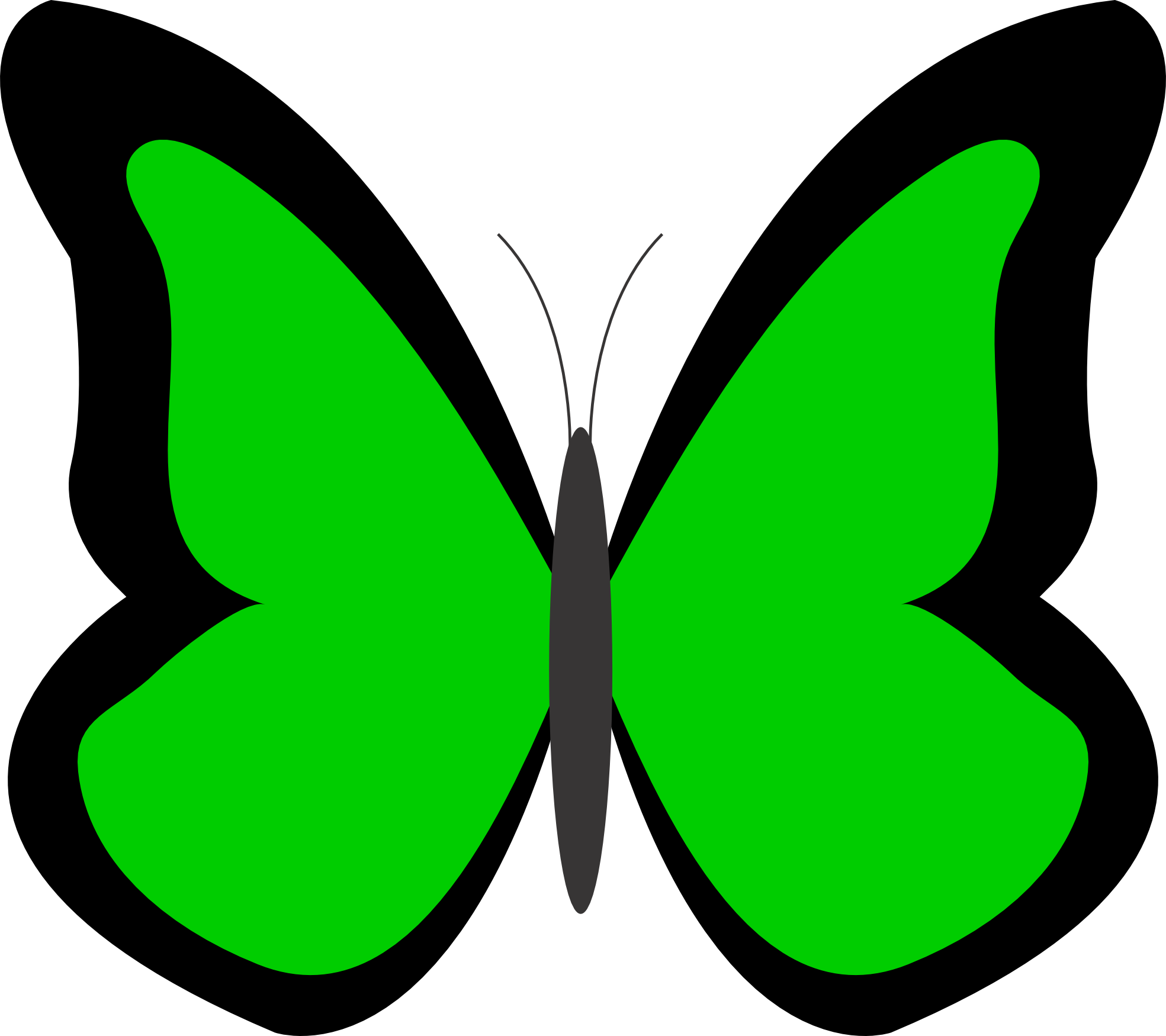 Dbutterfly green clipart jpg