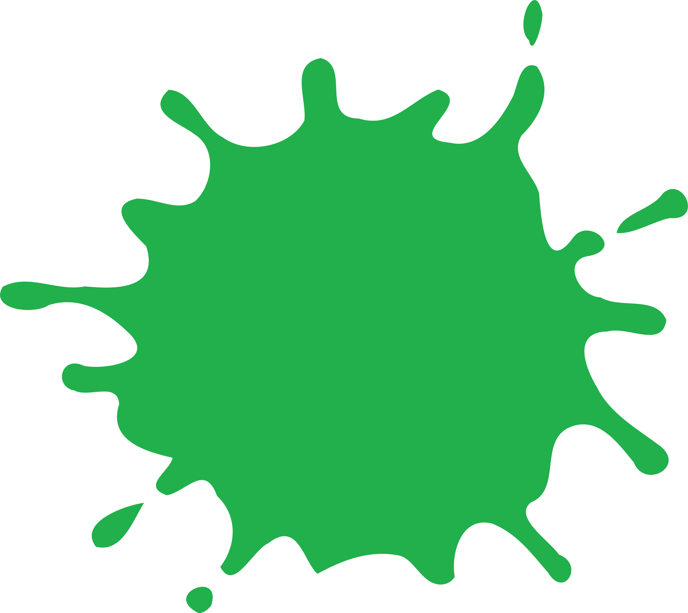 Green splat vector clipart image free png