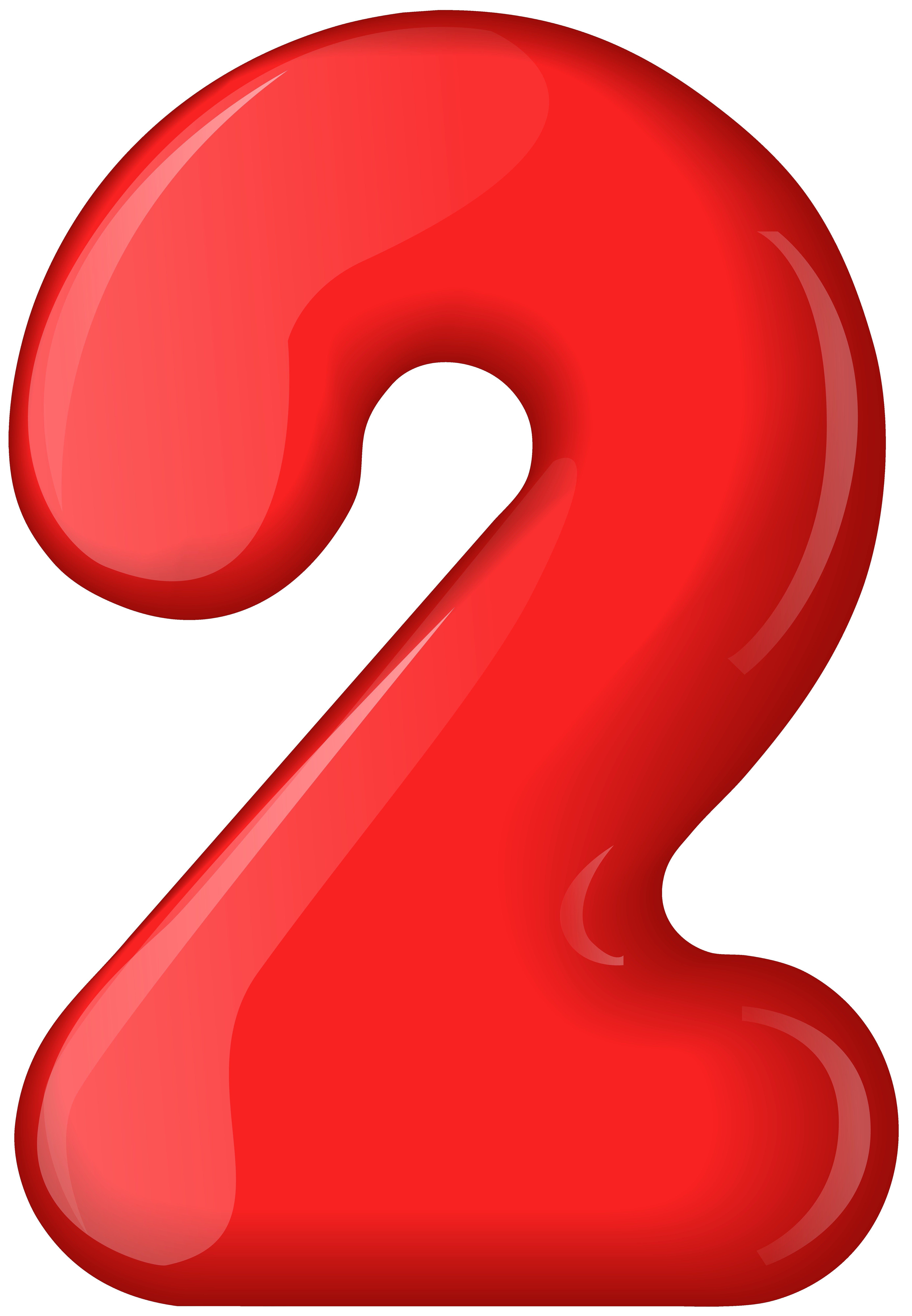 Red number two transparent clip art 2 numbers jpg
