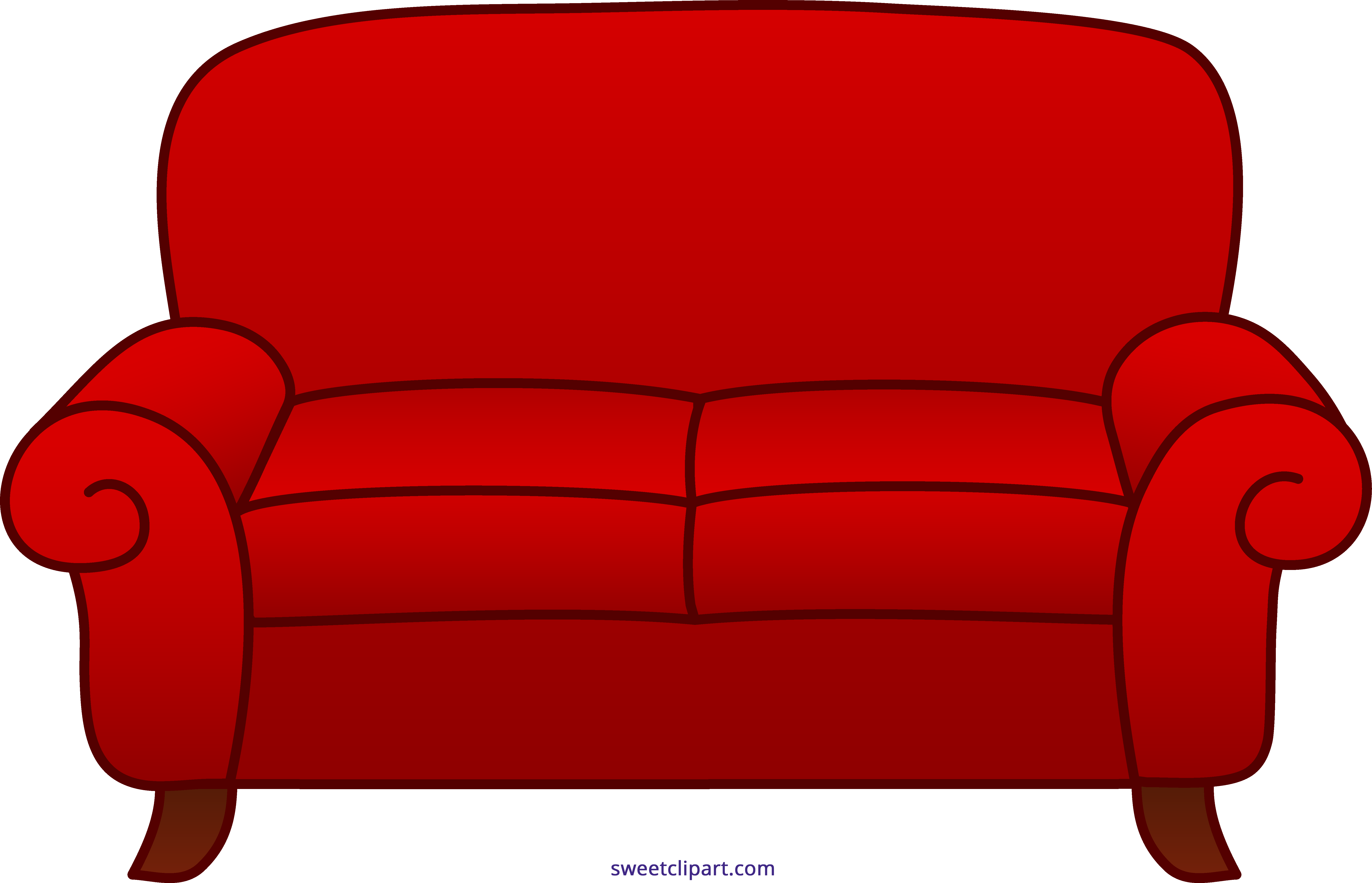 Sofa red clipart sweet clip art png